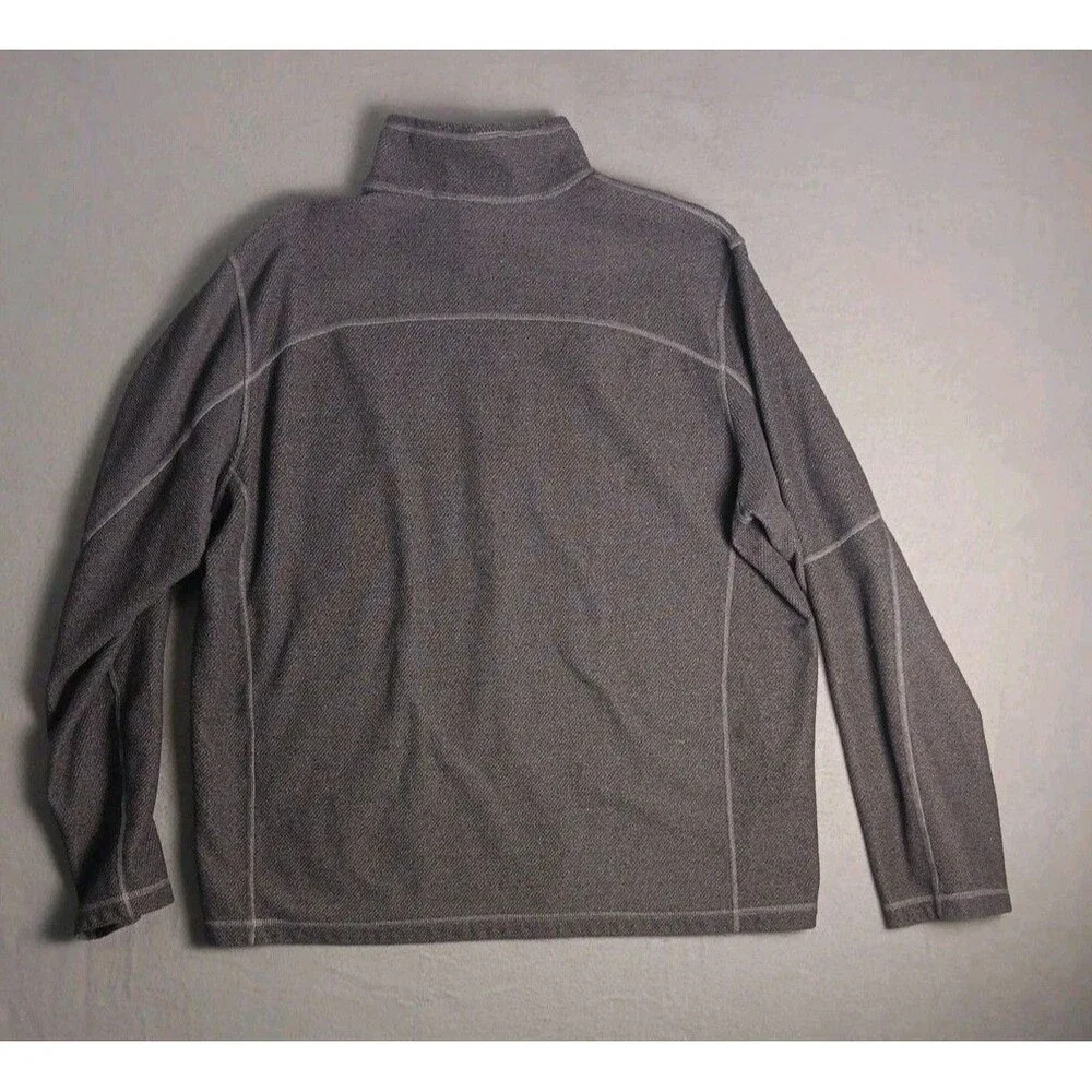 The North Face Gray Textured Cap Rock 1/4 Zip Fleece Sweater Size XL